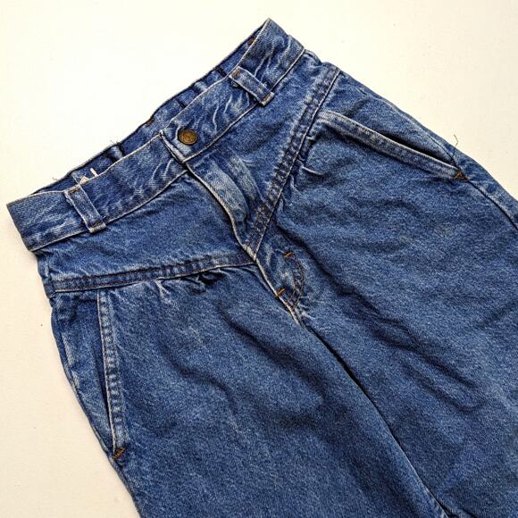 Vintage Jeans Girls Size 8 Medium Wash High Waisted 80s Tapered - Picture 2 of 8